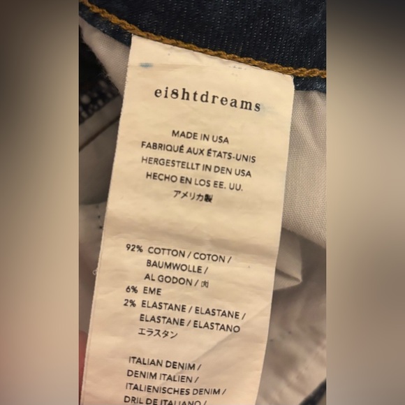 Ei8ht Dreams Button Down Ruffle Cap Sleeve Jean Jumpsuit Size Large - Picture 4 of 4